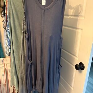 POL Sleeveless Gray blue  Tank Top tunic